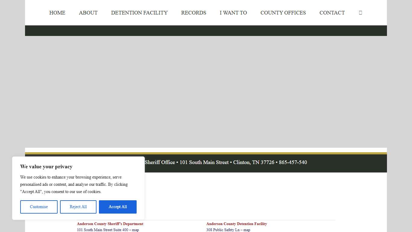 Contact US – Anderson County Sheriff Department